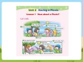 川教版英语四年级下册Unit 2 Lesson 1《How about a Picnic？》课件+教案（含2课时）