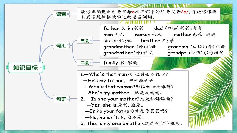 三年级英语下册（人教PEP版）Unit 2 My family (复习课件)04