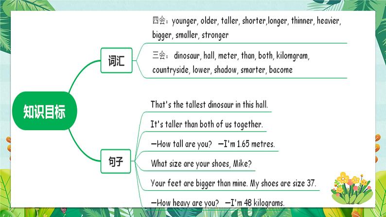 六年级英语下册（人教PEP版）Unit1 How tall are you ？(复习课件)04