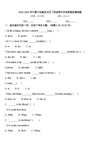 2023-2024学年厦门市集美区四下英语期中学业质量监测试题含答案