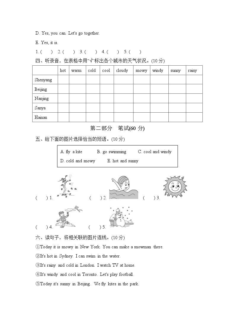 Unit 3 Weather 单元复习 课件（含音视频素材）+知识点+测试卷（含听力 有解析）02