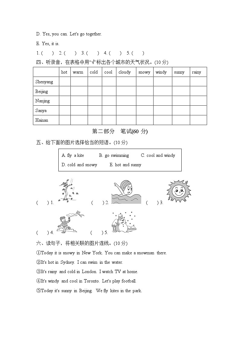 Unit 3 Weather 单元复习 课件（含音视频素材）+知识点+测试卷（含听力 有解析）02