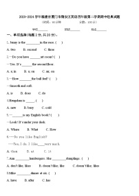 2023-2024学年福建省厦门市翔安区英语四年级第二学期期中经典试题含答案