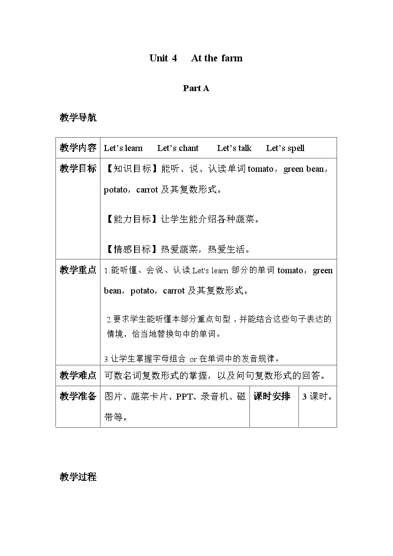 Unit 4 At the farm 第1课时 课件（含音视频素材）+教案+导学案+同步练习01