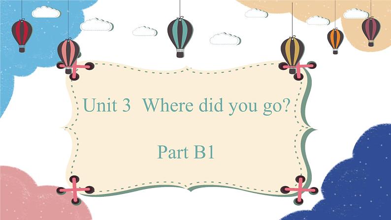 人教版(PEP)六年级下册 Unit 3 Where did you go Part B1课件01