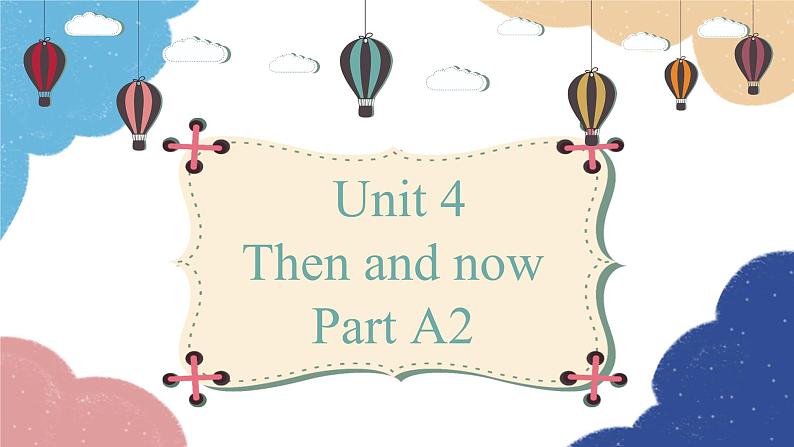 人教版(PEP)六年级下册 Unit 4 Then and now Part A2课件01