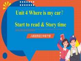【新课标核心素养】人教版英语三下 Unit 4 Where is my car PB Start to read & PC Story time 课件+教案+素材