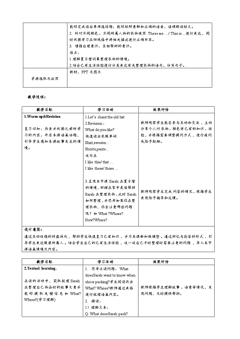 【新课标核心素养】人教版英语四下 Unit 5 My clothes B Read and write 课件+教案+素材03