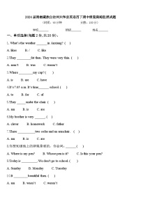 2024届海南藏族自治州共和县英语四下期中质量跟踪监视试题含答案