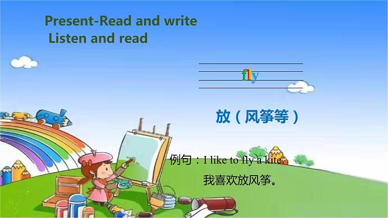 人教版（PEP）英语四年级下册 Unit 3 Weather-partB-Read and write & Let's check & Let's sing课件第2页