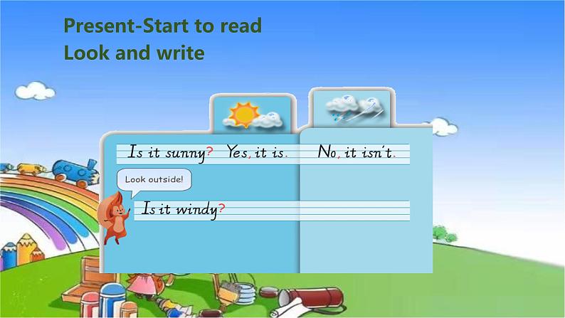 人教版（PEP）英语四年级下册 Unit 3 Weather-partB-Read and write & Let's check & Let's sing课件第5页