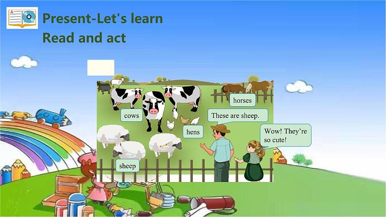 人教版（PEP）英语四年级下册 Unit 4 At the farm-partB-Let's learn &  Draw and say课件07