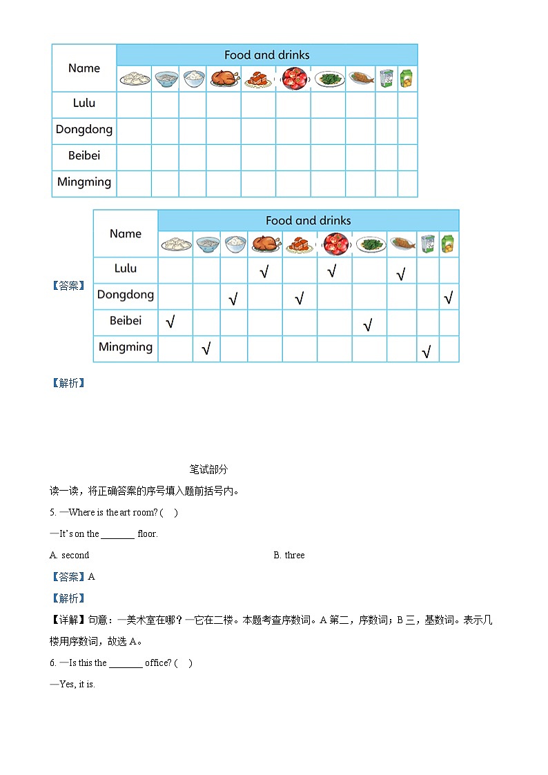 102，2022-2023学年山东省烟台市芝罘区鲁科版（五四学制）（三起）三年级下册期末考试英语试卷（）第3页