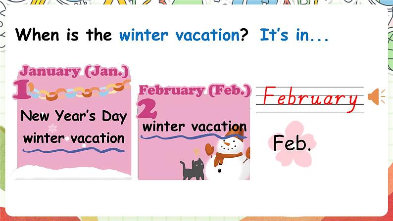 【公开课】Unit 3 My school calendar A Let's learn 课件+教案+练习+素材07