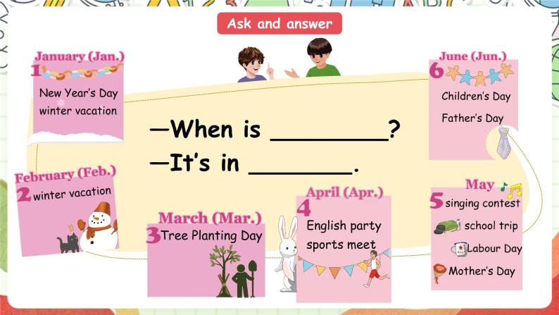 【公开课】Unit 3 My school calendar A Let's talk 课件+教案+练习+素材05