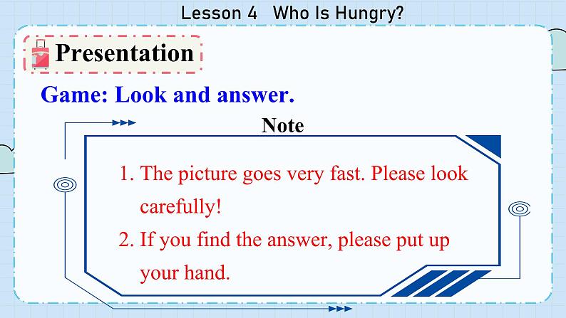 冀教版英语5年级下册 Unit 1 Lesson4  Who Is Hungry PPT课件03