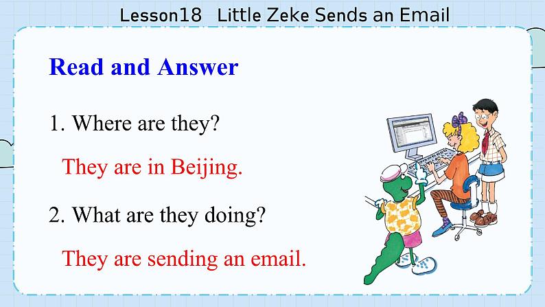 冀教版英语5年级下册 Unit 3 Lesson18 Little Zeke Sends an Email PPT课件03