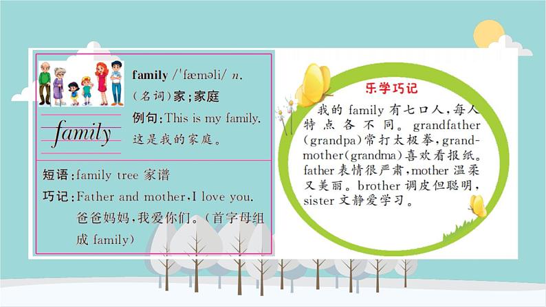 人教版（PEP）英语三年级下册 Unit 2 My family-第五课时 Part B（Let's learn） 课件08