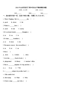 2024年山东英语四下期中学业水平测试模拟试题含答案