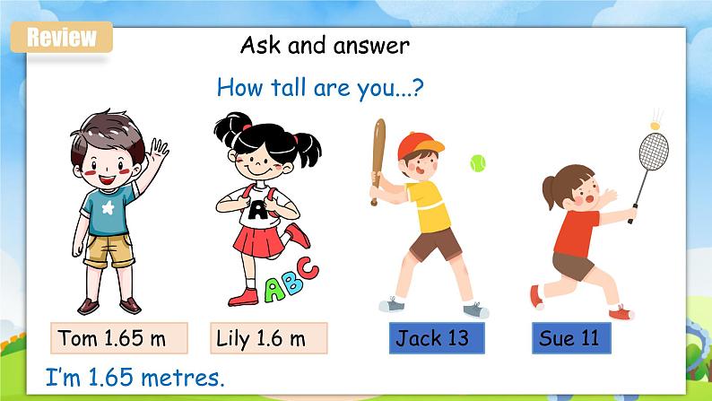 Unit1 How tall are you第3课时(教学课件)PartB Let's learn&Match and say-六年级英语下册同步精品系列（人教PEP）03