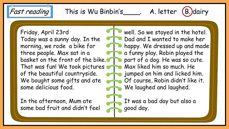 Unit 3 Where did you go第五课时（教学课件) Part B Read and write第8页