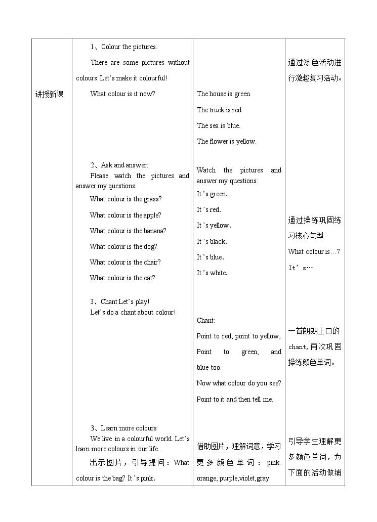 沪 教版英语三年级下册 Unit 1 Colours 第二课时（课件+教案）02