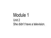 外研版（三起）英语五年级下册 M1U2 She didn't have a television课件