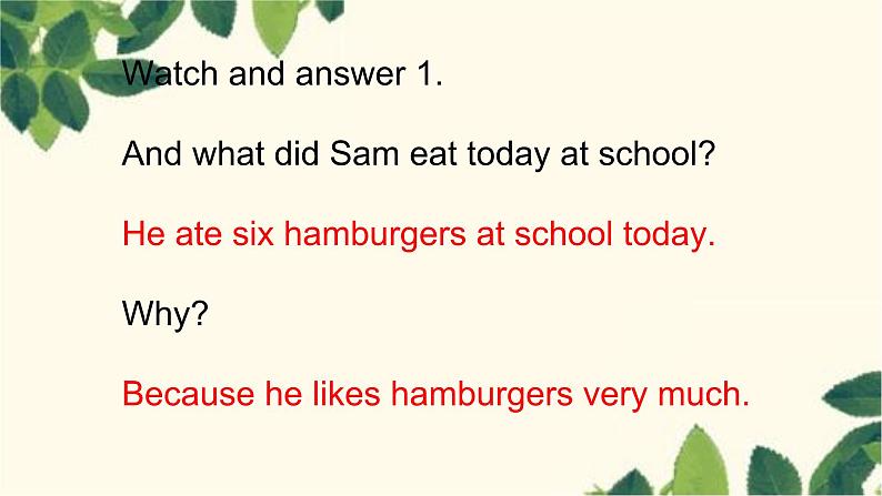 M3U2 Sam ate four hamburgers第5页