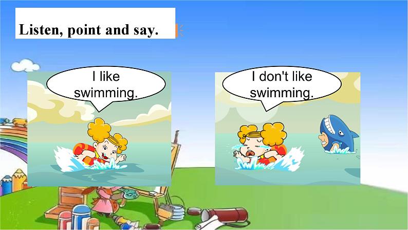 外研版（三起）英语三年级下册 M3U2 I don't like riding my bike课件第8页