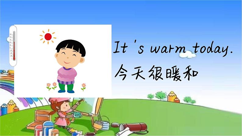 外研版（三起）英语三年级下册 M7U2 It's warm today.课件第2页