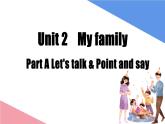 Unit2 My family 第1课时（教学课件）Part A Let's talk&Point and say-三年级英语下册同步精品系列（人教版PEP版)