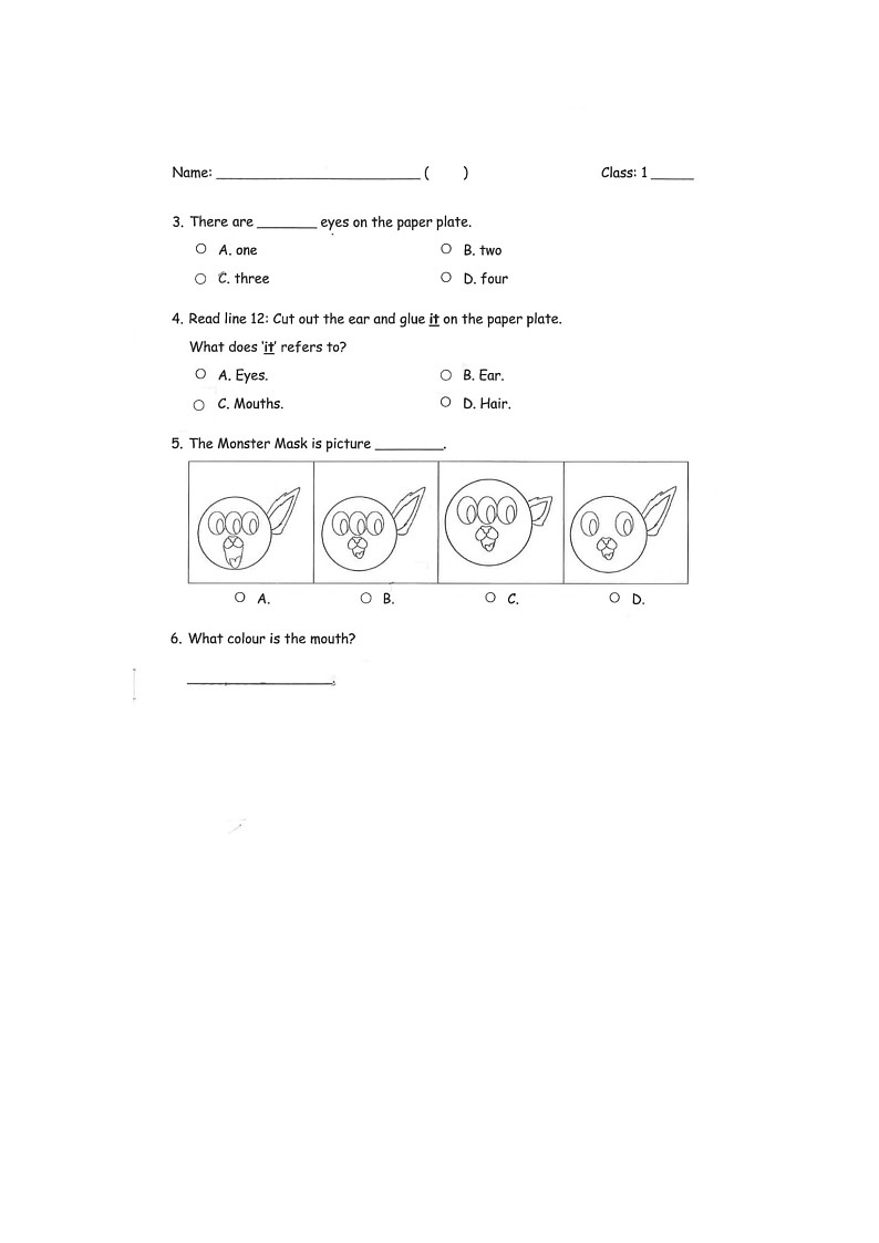 香港特别行政区2022-2023学年一年级下学期英语期末试题第3页