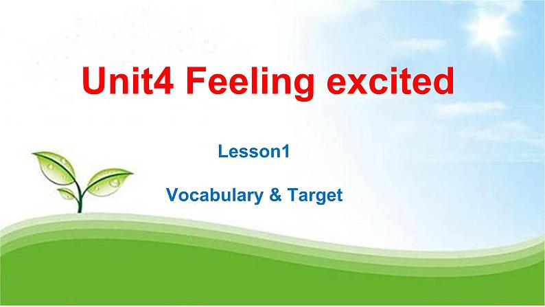 Unit 4 Feeling Excited Target and vocabulary 公开课课件第1页