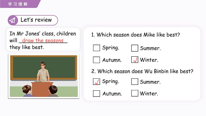 Unit 2 My favourite season Part A Let’s learn 课件第5页