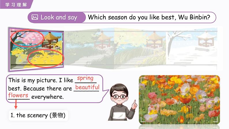 Unit 2 My favourite season Part B Let’s learn  Ask and answer课件第8页