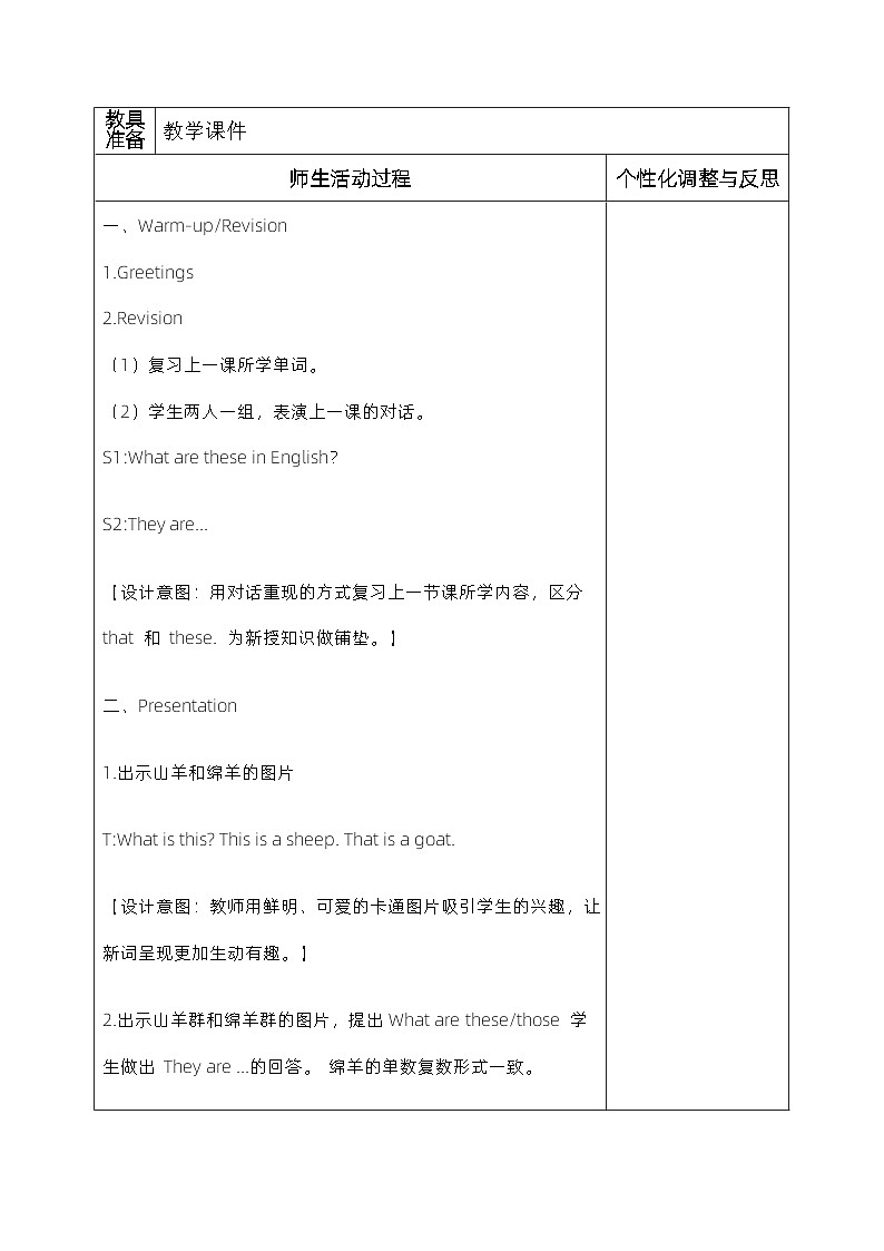 人教精通版四年级英语下册 Lesson  35  教案02