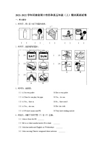 2021-2022学年河南省周口市西华县五年级（上）期末英语试卷