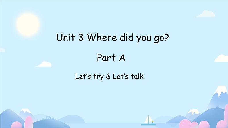 Unit 3 Where did you go Unit3 Part A 课件 小学英语人教PEP六年级下册01