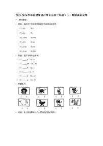 2023-2024学年福建省福州市仓山区三年级（上）期末英语试卷