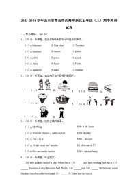 2023-2024学年山东省青岛市西海岸新区五年级上学期期中英语试卷（含答案）