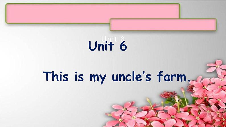 Start B  Unit6 This is my uncle’s farm.课件  新概念英语（青少版）Starter  B01