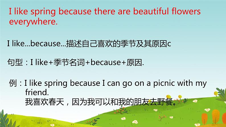 Unit 2 My favourite season  Part B Read and write Part C Story time 课件第7页