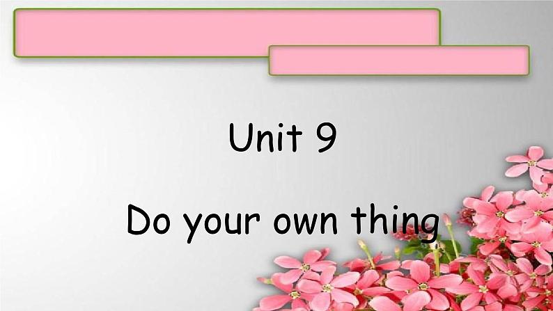 Unit 9Do your own thing课件  新概念英语（青少版）2A第1页