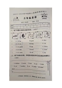 河北省邯郸市广平县2023-2024学年三年级下学期4月期中英语试题