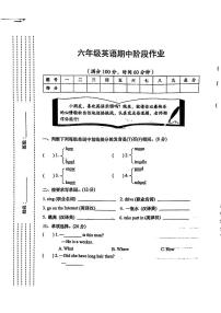 陕西省渭南市多校2023-2024学年六年级下学期期中英语试卷