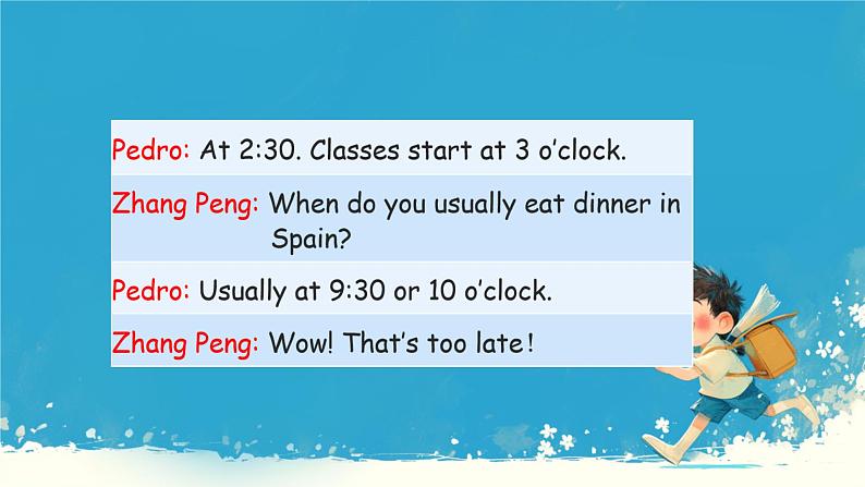 （PEP）五年级英语下册Unit 1 My day  Part A 课件06