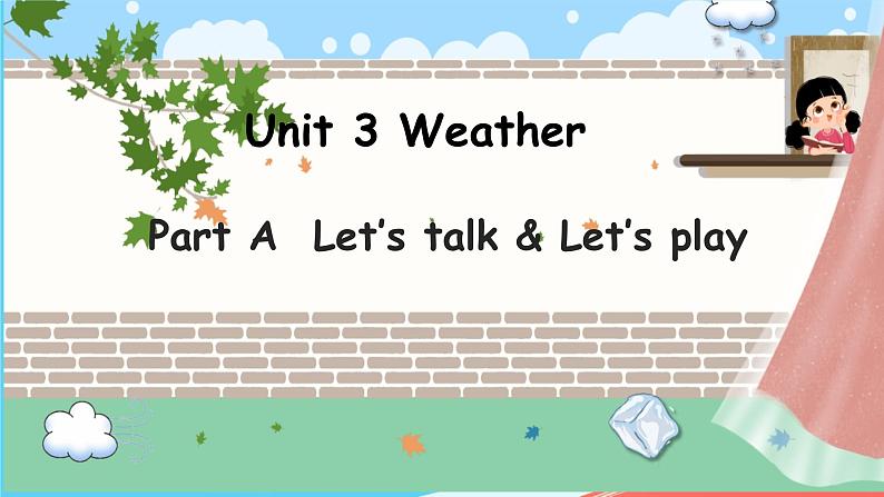 （PEP）四年级英语下册 Unit 3 Weather   （Part A  Let’s talk & Let’s play） 课件01