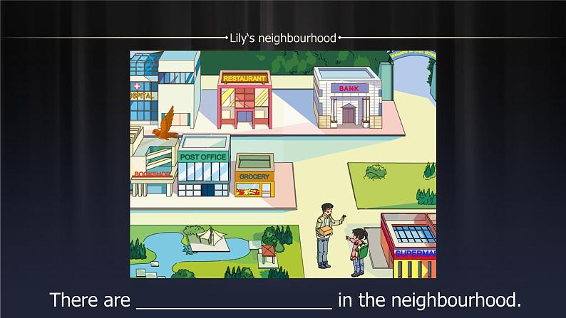 Unit 1 My Neighbourhood L3Lucky’s neighbourhood课件  人教新起点版英语四年级下册第3页