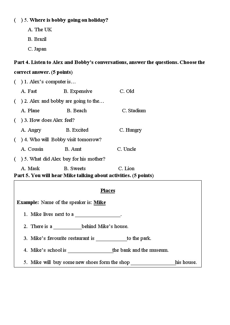 湖南省长沙市长沙县康礼未来教育培训学校有限公司2023-2024学年六年级下学期4月期中英语试题03