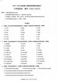 35，广东省深圳市龙岗区宏扬学校2023-2024学年六年级下学期4月期中英语试题(1)